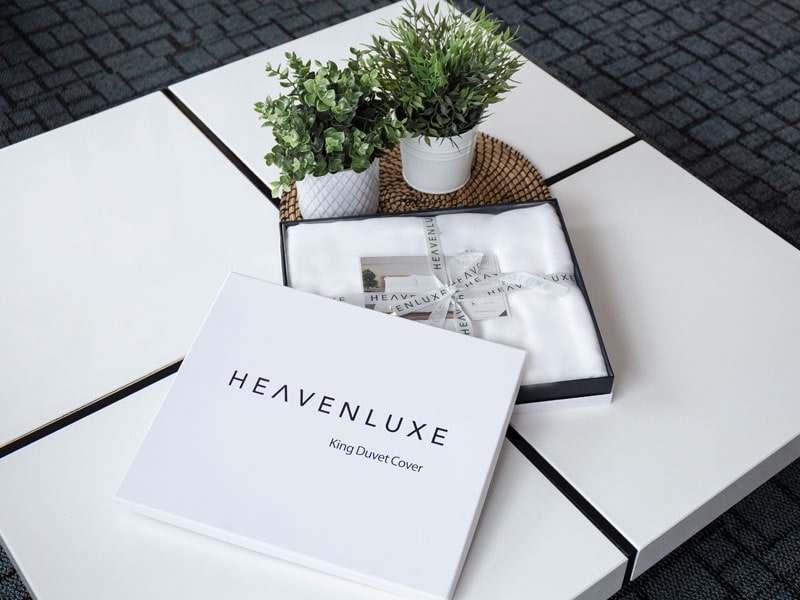 heavenluxe duvet packaging white