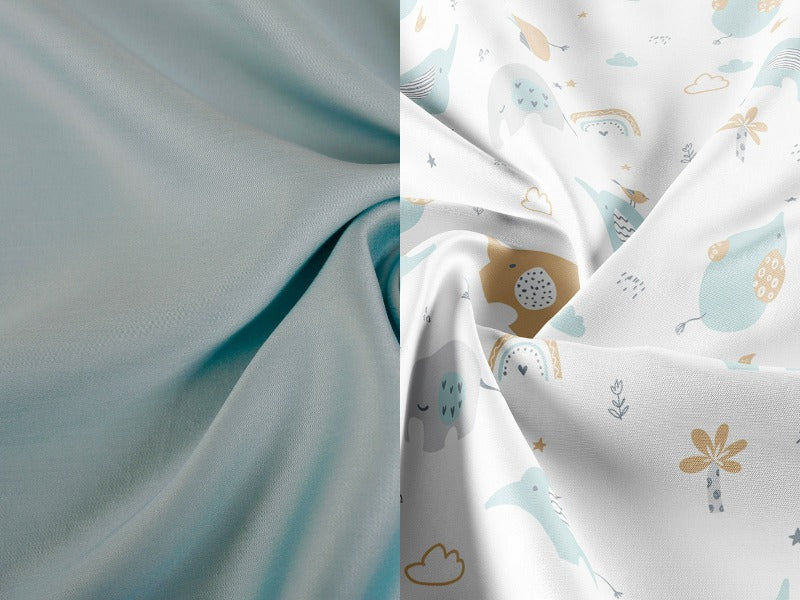 Crib Sheet Sage Elephant Animal Pattern