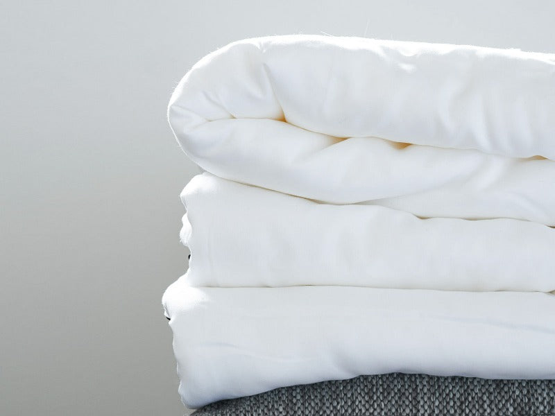 White Duvet Edge Folded
